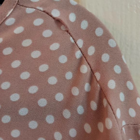 Violet & Claire Pink Polka Dot Blouse Size 2XL - Picture 11 of 11